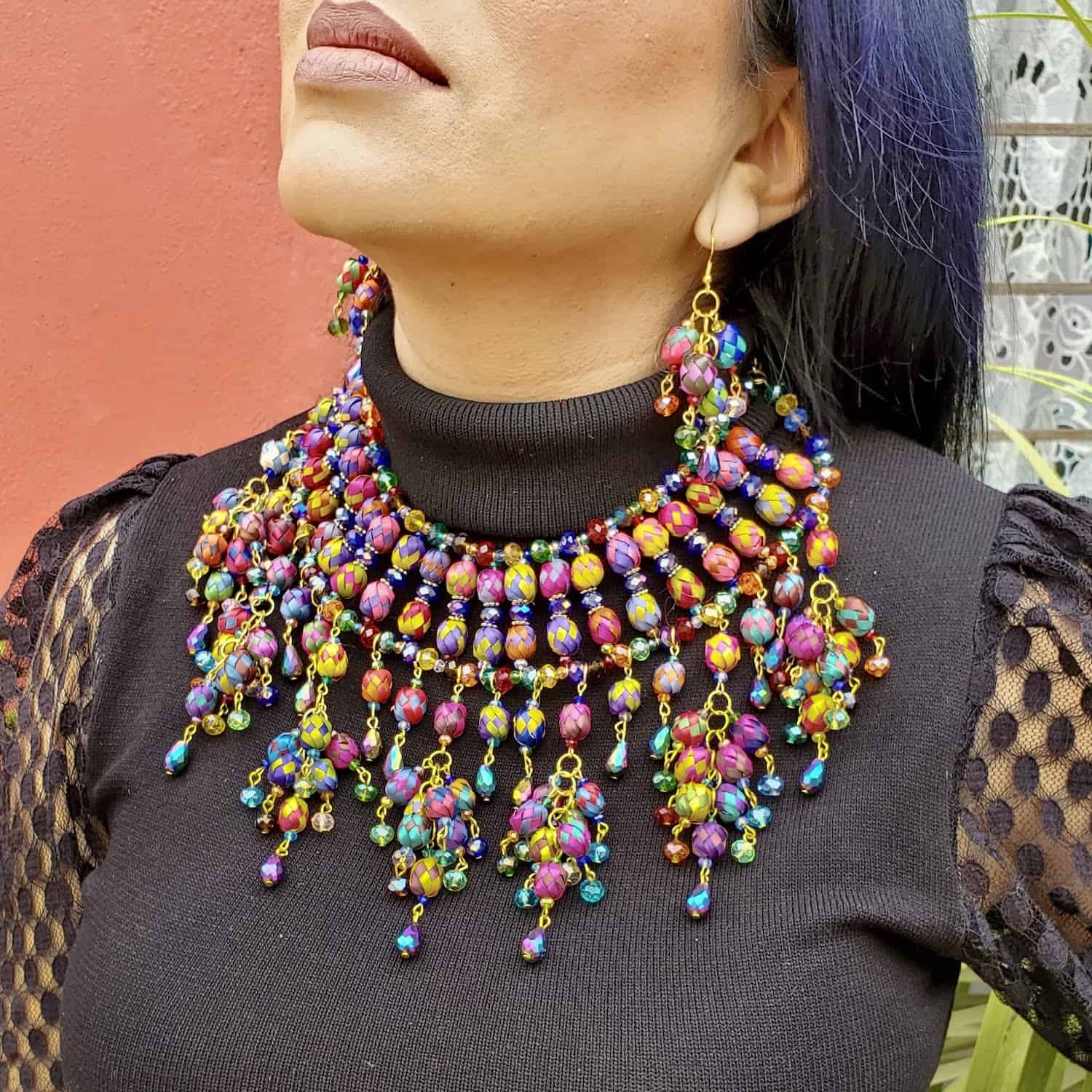 hará longitud Final Yoalli - Collar Hecho A Mano De Bolitas De Palma | BonitoMX - Bisutería  Artesanal Mexicana