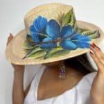 Obelisco Azul - Sombrero Pintado a Mano - sombrero pintado a mano