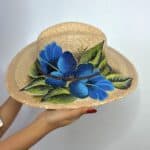 Obelisco Azul - Sombrero Pintado a Mano - sombrero pintado a mano
