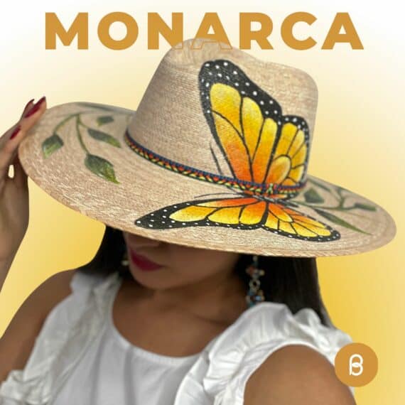 Monarca- Sombrero Pintado a Mano