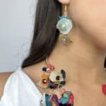 Gabriela - Collar Largo con Escama de Pescado Multicolor - collar largo